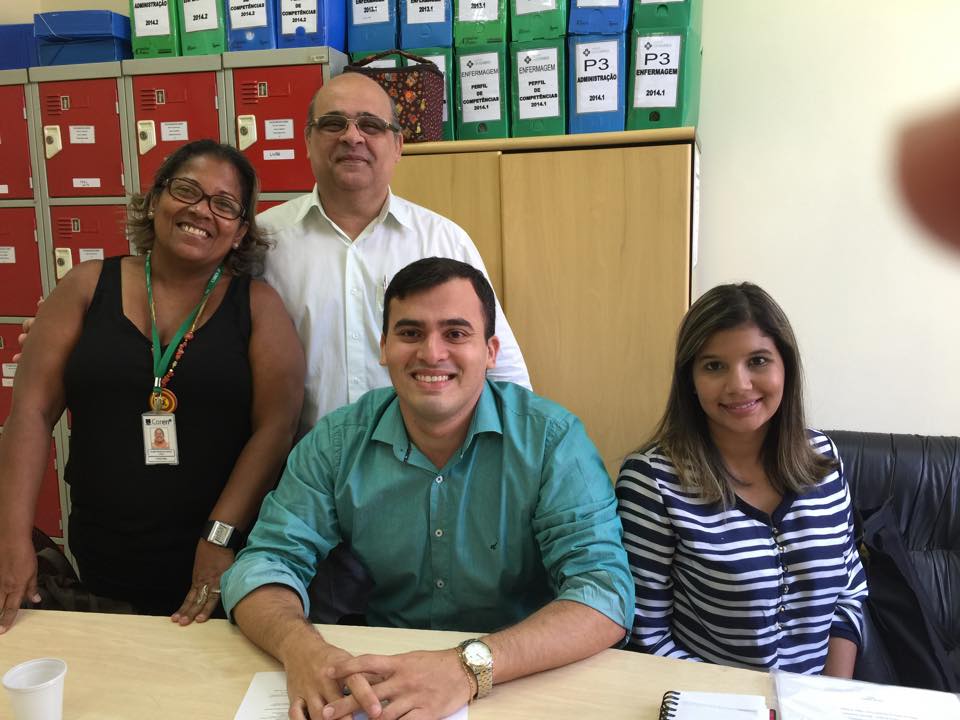 A Conselheira Eliane Soares Araújo, o Professor enfermeiro Ricardo José Rímola, o vice-presidente do COREN-RJ Thiago França e a assessora da vice-presidência Ana Carolina Mendes Benevenuto.