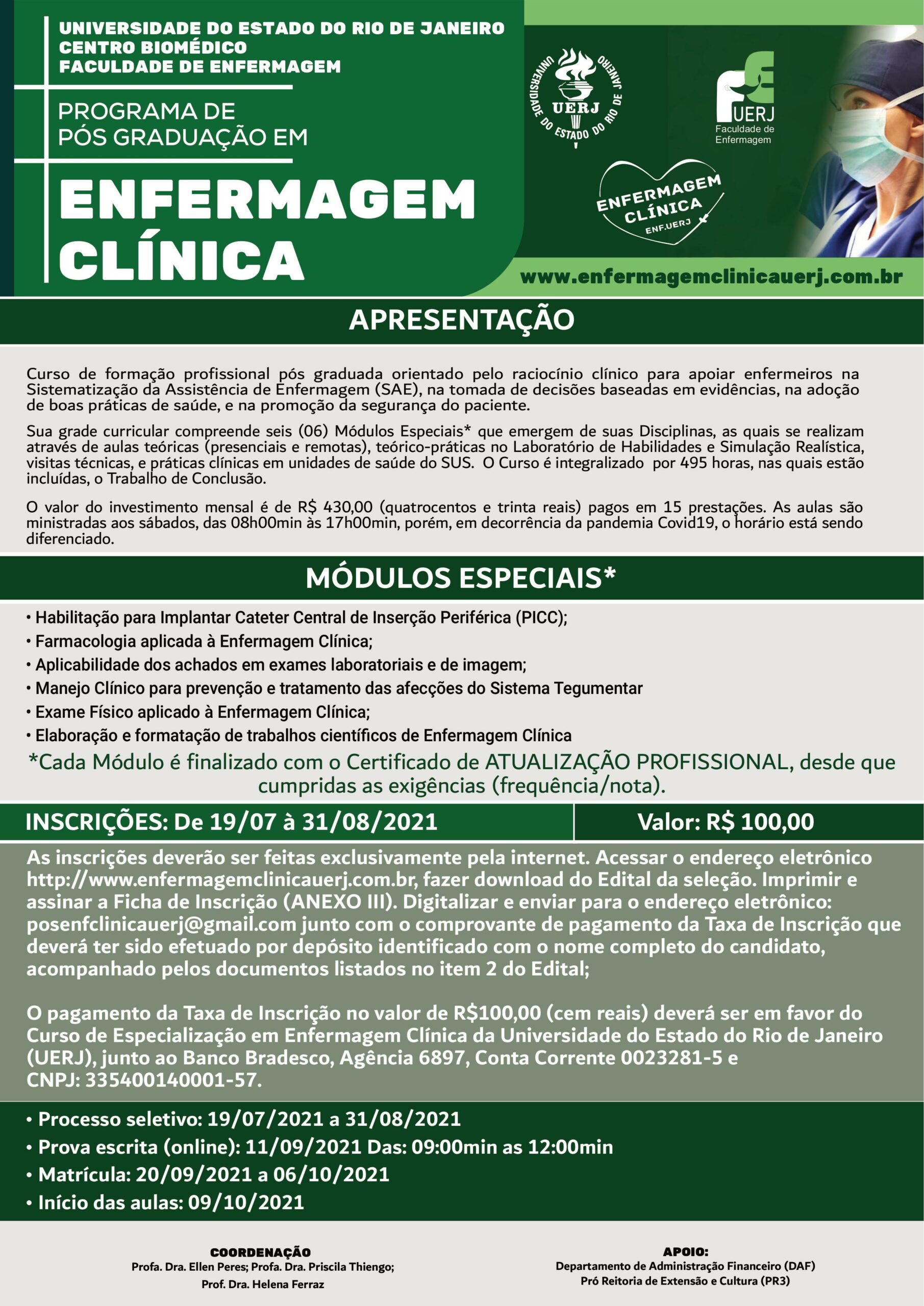 PROGRAMA DE PÓS-GRADUAÇÃO EM ENFERMAGEM CLÍNICA DA UERJ | Conselho ...